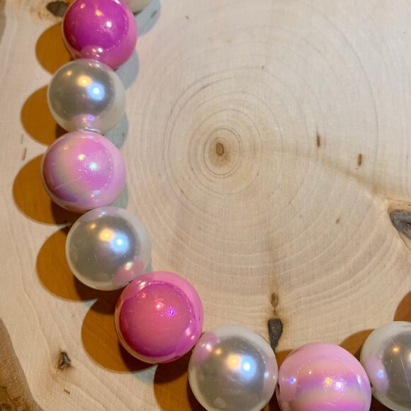 Pretty in Pink Dog Necklace (17") - Picture 4 of 4